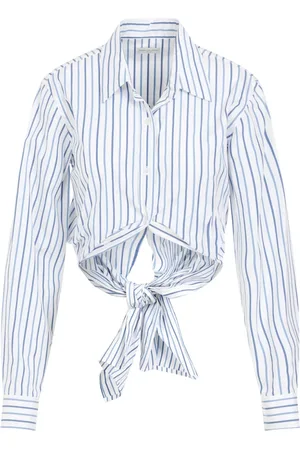 DRIES VAN NOTEN Bluser & Skjorter, Dame, Blå, S, Bomuld, Lyseblå Cotton Calbero Skjorte