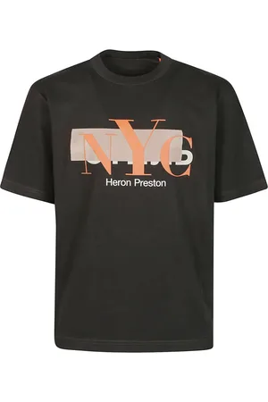 Heron Preston Top, Herre, Sort, 2XL, Orange NYC Censored T-Shirt
