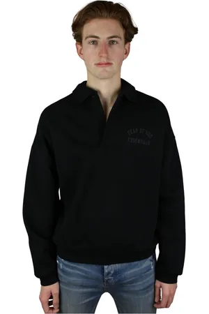 FEAR OF GOD Top, Herre, Sort, L, Fleece Polo