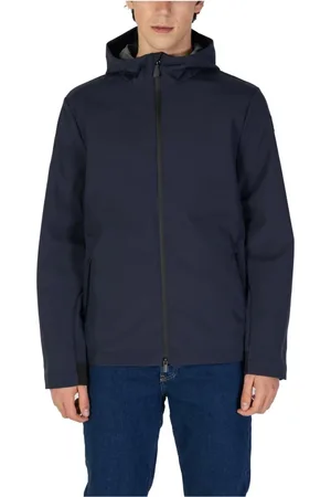 sunseeker Jakke, Herre, Blå, L, Uld, Blå Turtleneck Hættetrøje med Lynlås