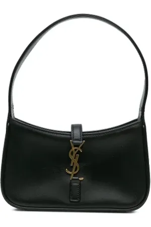 Saint Laurent Pre-owned, Dame, Sort, ONE SIZE, Uld, Pre-owned Laeder hndtasker