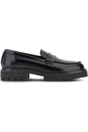 Hogan Sko, Herre, Sort, 44 EU, Læder, Sorte Læder Slip-On Loafers