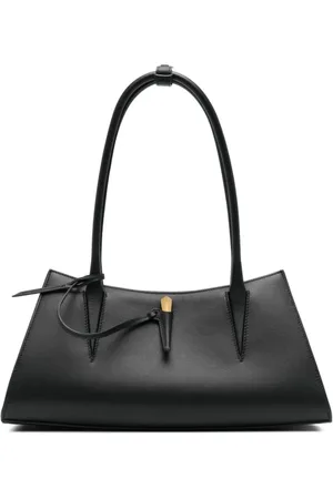 MUGLER Taske, Dame, Sort, ONE SIZE, Uld, Sort Tote Bag med Låselukning