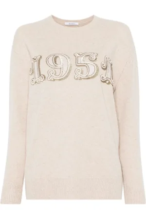 Max Mara Strik, Dame, , M, Uld, Luksuriøs Sweater Aw24
