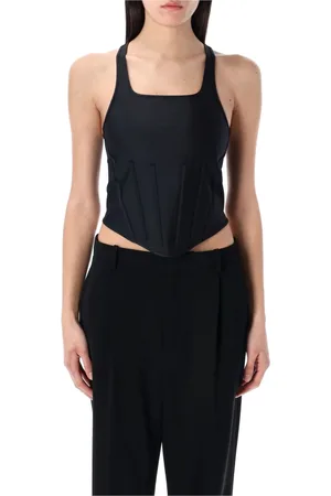 MUGLER Top, Dame, Sort, M, Tyl, Corset Tanktop