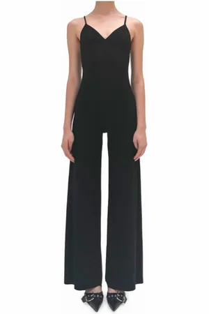 Norma Kamali Jumpsuits & Playsuits, Dame, Sort, L, Uld, Stilfuld Kjole