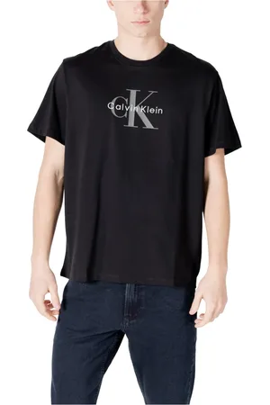 Calvin Klein Top, Herre, Sort, 2XL, Bomuld, Sort Trykt Bomuld T-Shirt