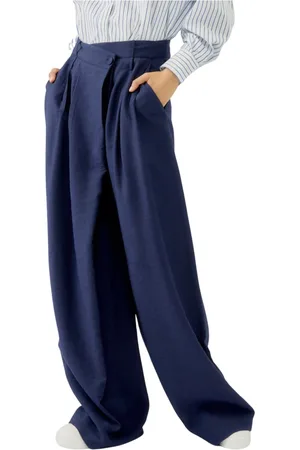 Silvian Heach Bukser, Dame, Blå, 2XS, Bomuld, Decentralized Closure Pants