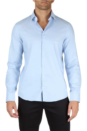 Calvin Klein Skjorte, Herre, Blå, M, Bomuld, Slim Fit Easy Care Bomuld Stretch Skjorte
