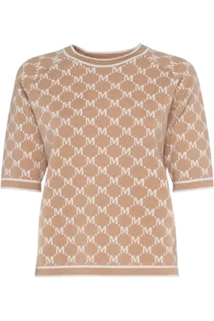 Max Mara Strik, Dame, , M, Uld, Logo T-shirt