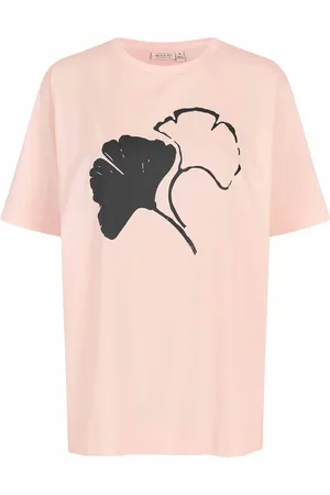 Masai Top, Dame, , S, Håndmalet Blomstret Top Mauve Kridt