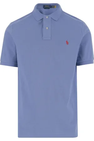Ralph Lauren Top, Herre, Blå, M, Bomuld, Logo Polo Shirt i Lyseblå