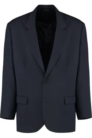 Acne Studios Jakke, Herre, Blå, L, Uld, Uldblanding Blazer med Reverskrave
