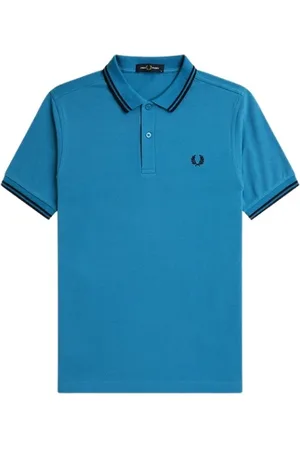 Fred Perry Top, Herre, Blå, 3XL, Bomuld, Bomuldspoloshirt med dobbelte striber