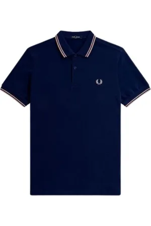 Fred Perry Top, Herre, Blå, L, Bomuld, Slim Fit Twin Tipped Polo