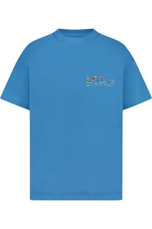 FLÂNEUR Top, Herre, Blå, XL, Bomuld, Blå Botanisk T-Shirt