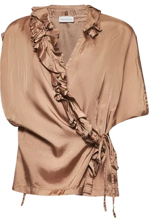 DRIES VAN NOTEN Bluser & Skjorter, Dame, , M, Kimonoærme Wrap Front Skjorte
