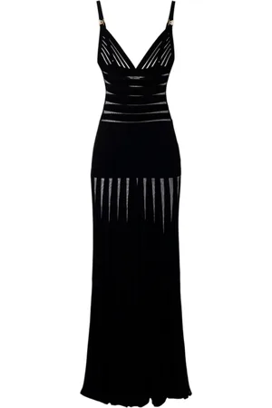 Elisabetta Franchi Kjole, Dame, Sort, M, Bomuld, Red Carpet Kjole med Spaghettistropper