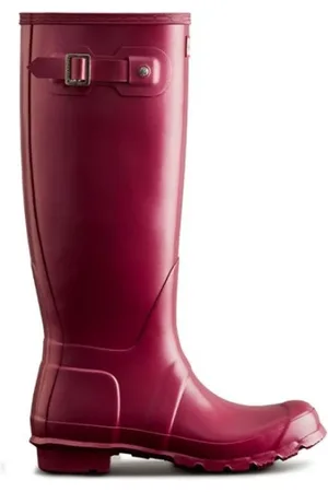 Hunter Sko, Dame, Rød, 36 EU, Polyester, Høje Wellington Støvler