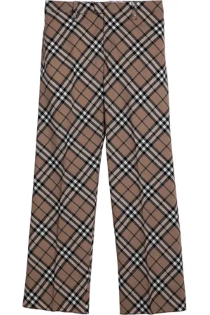 Burberry Bukser, Herre, Flerfarvet, L, Uld, Check Bukser