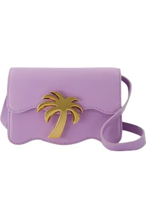 Palm Angels Taske, Dame, Lilla, ONE SIZE, Uld, Læder Skuldertaske