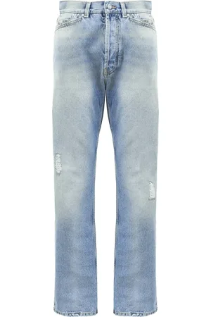 Palm Angels Jeans, Herre, Blå, W32, Bomuld, Monogram Loose Jeans