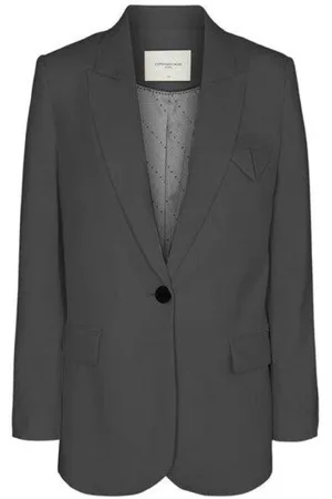 Copenhagen Muse Jakke, Dame, Grå, M, Polyester, Casual Gråmeleret Blazer