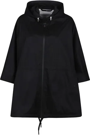 Moncler Jakke, Dame, Sort, ONE SIZE, Uld, Stilfuld Cape til Alle Anledninger