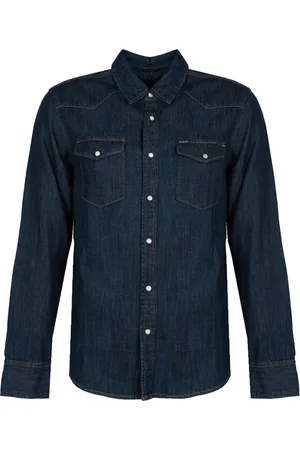 Guess Bluser & Skjorter, Dame, Blå, M, Denim, Denimskjorte med moderne detaljer