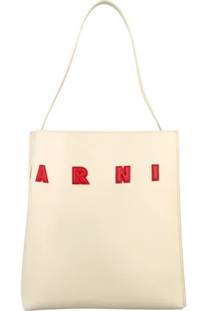 Marni Taske, Dame, , ONE SIZE, Uld, Ivory Red Medium Museum Tote Bag