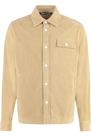 Palm Angels Skjorte, Herre, , M, Bomuld, Contrasting Stripe Cotton Overshirt