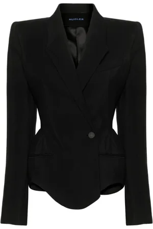 MUGLER Jakke, Dame, Sort, M, Uld, Uldblanding Blazer