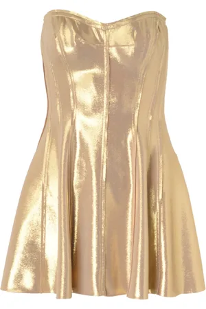 Norma Kamali Kjole, Dame, Gul, M, Uld, Strapless Grace Mini Kjole