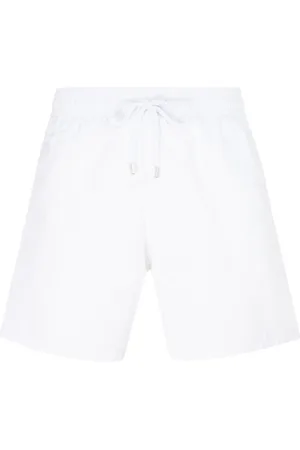 Vilebrequin Badetøj, Herre, Hvid, M, Hvide Badeshorts med Snøre