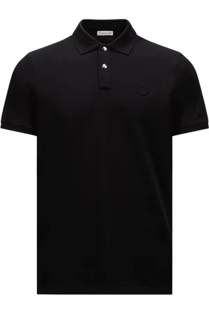 Moncler Top, Herre, Sort, M, Bomuld, Sort Bomuldspolo