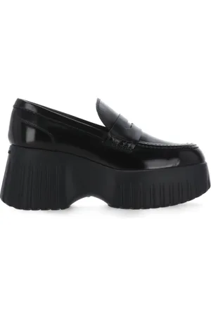 Hogan Sko, Dame, Sort, 39 EU, Læder, H-Stripes Wedge Loafer