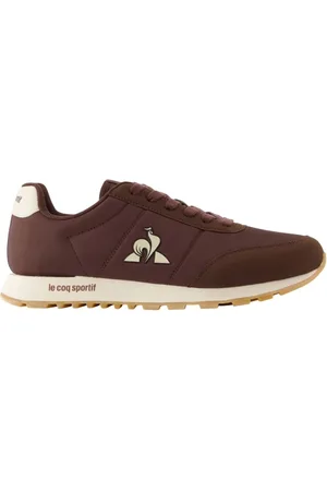 Le Coq Sportif Sko, Herre, Brun, 44 EU, Brun Afslappet Tekstil Sneakers med 2cm Gummisål