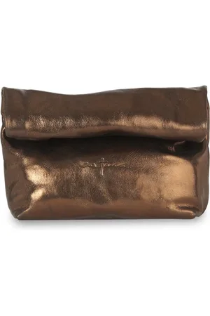Cortana Taske, Dame, Brun, ONE SIZE, Læder, Delhi S, mørk bronze læderclutch
