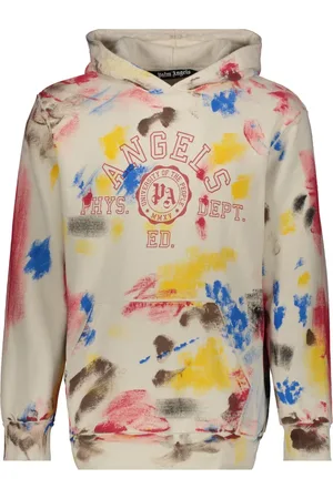 Palm Angels Sweathshirts & Hoodies, Herre, Flerfarvet, S, Bomuld, Paint Effect Cotton Hoodie