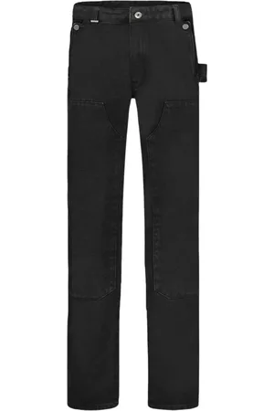 FLÂNEUR Jeans, Herre, Sort, W36, Bomuld, Sort Tømrer Straight Jeans
