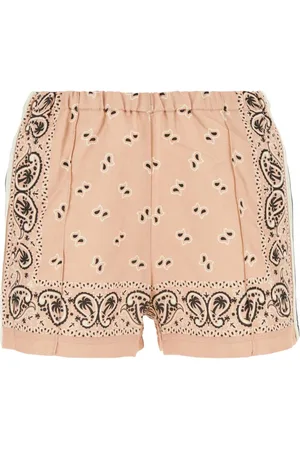 Palm Angels Shorts, Dame, , S, Linned, Shorts i trykt linnedblanding