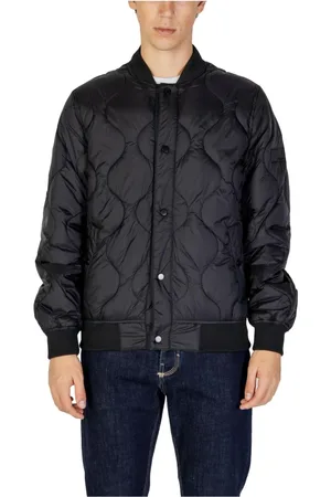 GIANNI LUPO Jakke, Herre, Sort, XL, Uld, Sort Quiltet Bomberjakke