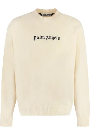 Palm Angels Strik, Herre, , XL, Cashmere, Cashmere Wool Crew-Neck Sweater