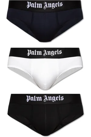 Palm Angels Undertøj, Herre, Flerfarvet, S, Bomuld, Tre-pak briefs med logo