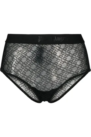 Palm Angels Undertøj, Dame, Sort, XS, Polyester, Lace Logo Band Underwear