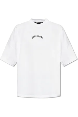 Palm Angels Top, Herre, Hvid, S, Bomuld, Logo T-shirt