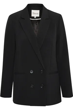 My Essential Wardrobe Jakke, Dame, Sort, 2XL, Polyester, Tailored Blazer Jakke