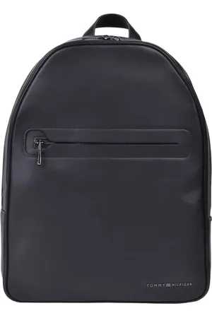 Tommy Hilfiger Taske, Herre, Sort, ONE SIZE, Uld, Stilfuld Rygsæk med Lynlås Lukning