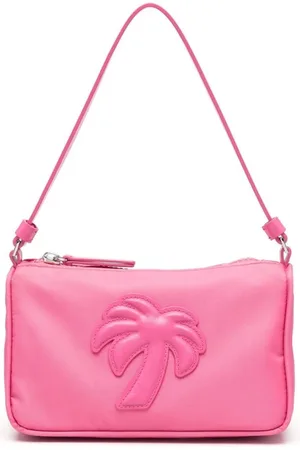 Palm Angels Taske, Dame, Lyserød, ONE SIZE, Uld, Logo-Appliqué Skuldertaske