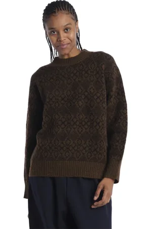 Soeur Strik, Dame, Brun, M, Uld, Brun Jacquard Sweater
